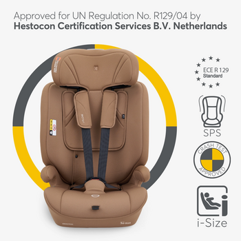 KikkaBoo 76-150 cm i-Flow Mocha - მანქანის სავარძელი (ქარსითი), 3 image