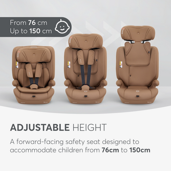 KikkaBoo 76-150 cm i-Flow Mocha - მანქანის სავარძელი (ქარსითი), 6 image