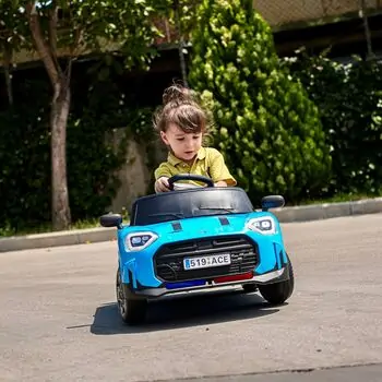 Mini Cooper Car Blue - ელექტრო მანქანა, 7 image