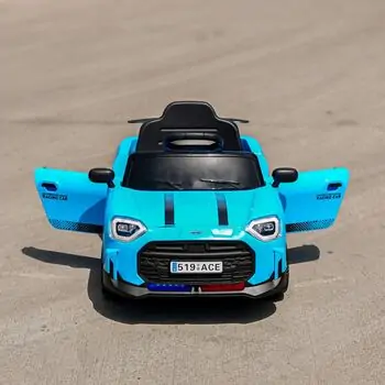 Mini Cooper Car Blue - ელექტრო მანქანა, 5 image