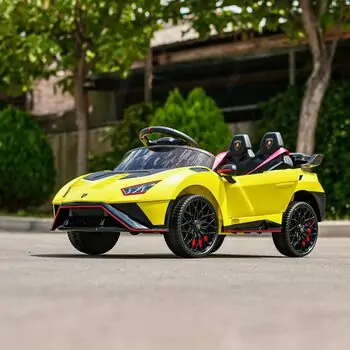 Lamborghini Licensed Car Yellow - ელექტრო მანქანა, 6 image