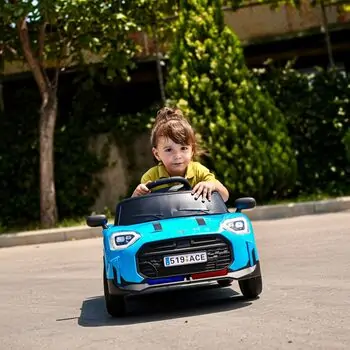 Mini Cooper Car Blue - ელექტრო მანქანა, 6 image