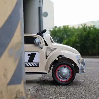 Vintage Baby Car White - ელექტრო მანქანა, 7 image