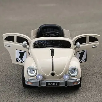 Vintage Baby Car White - ელექტრო მანქანა, 10 image