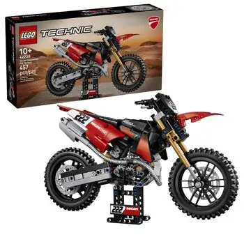 Lego Technic 42238 Ducati Desmo450 MX Factory Motorcycle [CLONE]