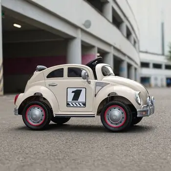 Vintage Baby Car White - ელექტრო მანქანა, 6 image