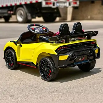 Lamborghini Licensed Car Yellow - ელექტრო მანქანა, 3 image