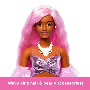 Barbie Deluxe Style Doll #1 in Glossy Pink Barbiecore Dress ბარბის თოჯინა, 3 image