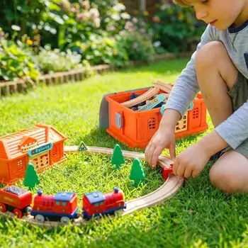 Track City Portable Train Set - სათამაშო ქალაქის ტრასის ნაკრები, 5 image
