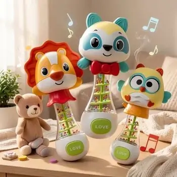 Colorful Soft Baby Rattle - ბავშვის ჩხრიალა სათამაშო, 2 image