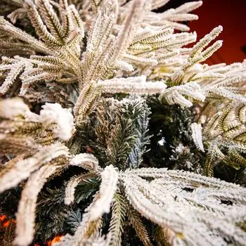 Christmas Tree 270 CM PE + PVC Snow-Covered - დათოვლილი ნაძვის ხე შერეული სილიკონის წიწვებით, 9 image