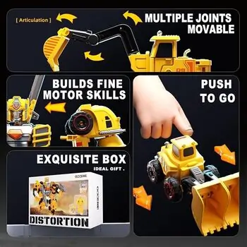 Construction Robot Transformers - სათამაშო ტრანსფორმერი რობოტი, 7 image
