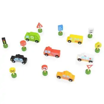 Tooky Toys Wooden Car Set - ხის სათამაშო ნაკრები, 2 image