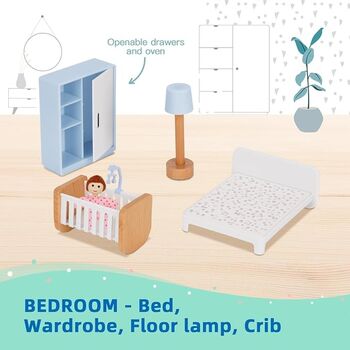 Wooden Dollhouse Accessories and Furniture - ხის სათამაშო სახლის აქსესუარები და ავეჯი, 5 image