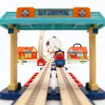 Track City Portable Train Set - სათამაშო ქალაქის ტრასის ნაკრები, 7 image