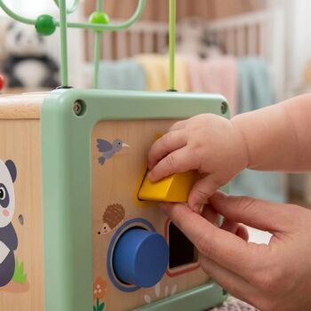 Hi Pando 5-in-1 Educational Creative Wooden Activity Cube - ხის განსავითარებელი სათამაშო, 5 image