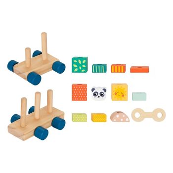 Tooky Toys Wooden Stacking Train - ხის განსავითარებელი სათამაშო მატარებელი, 3 image