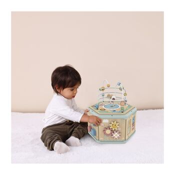 Wooden Movable Cube Building Block Toy — ხის მოძრავი კუბიკების ასაწყობი სათამაშო, 2 image