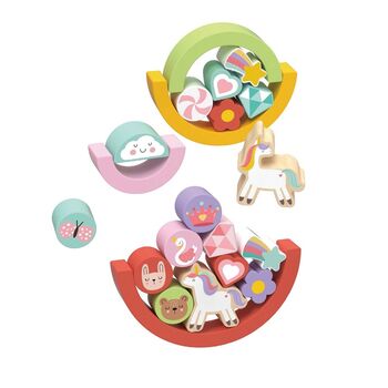 Wooden Unicorn Balance Stacker - ხის უნიქორნის საბალანსო ფაზლი, 5 image