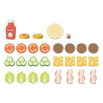 Wooden Hamburger Balance Game - ხის სათამაშო ჰამბურგერის ბალანსი, 4 image