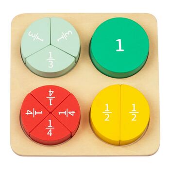 Wooden Fraction Puzzle - ხის წილადების ფაზლი
