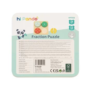 Wooden Fraction Puzzle - ხის წილადების ფაზლი, 2 image