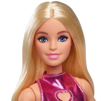 Barbie Doll Fashionista in Metallic Pink Minidress - ბარბის თოჯინა, 3 image