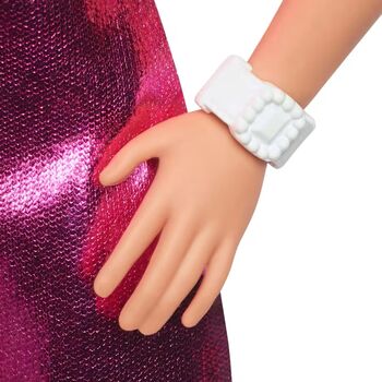 Barbie Doll Fashionista in Metallic Pink Minidress - ბარბის თოჯინა, 5 image