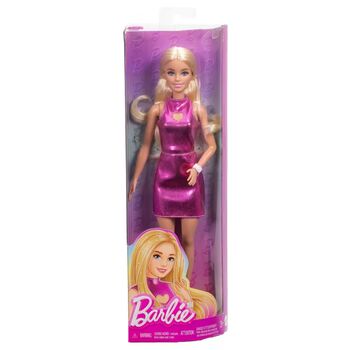 Barbie Doll Fashionista in Metallic Pink Minidress - ბარბის თოჯინა, 6 image