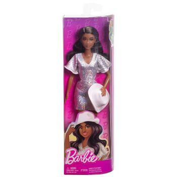 Barbie Doll Fashionista in Sparkly Silver Dress With Cowboy Hat And Boots - ბარბის თოჯინა, 5 image