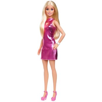 Barbie Doll Fashionista in Metallic Pink Minidress - ბარბის თოჯინა