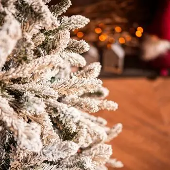 Snow-Covered Christmas Tree საახალწლო ნაძვის ხე დათოვლილი ტოტებით 180 სმ, 9 image