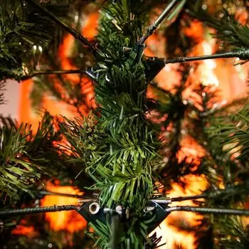 Christmas Tree 210 CM PE + PVC  - საახალწლო ნაძვის ხე შერეული სილიკონის წიწვებით, 5 image