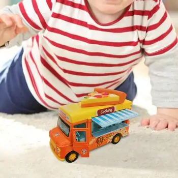 Pizza Pull Back Truck - სათამაშო მექანიკური მანქანა, 2 image