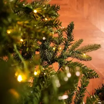 Christmas Tree With Mixed Silicone Needles And Lights PE+PVC 210 CM  - ნაძვის ხე შერეული სილიკონის წიწვებით და ანათებით, 6 image