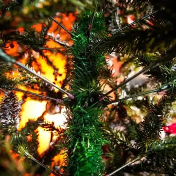 Christmas Tree With Mixed Silicone Needle, Pine Cones And Berries PE+PVC 210 CM - ნაძვის ხე შერეული სილიკონის წიწვებით, გირჩით და კენკრით, 6 image
