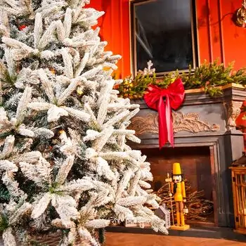 Snow-Covered Christmas Tree With Mixed Silicone Needle PE+PVC 210 CM - დათოვლილი ნაძვის ხე შერეული სილიკონის წიწვებით, 3 image