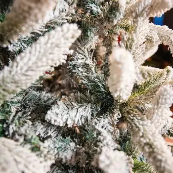 Snow-Covered Christmas Tree With Mixed Silicone Needle PE+PVC 210 CM - დათოვლილი ნაძვის ხე შერეული სილიკონის წიწვებით, 9 image