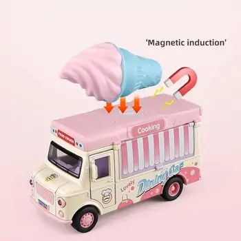 Ice Cream Pull Back Truck - სათამაშო მექანიკური მანქანა, 3 image