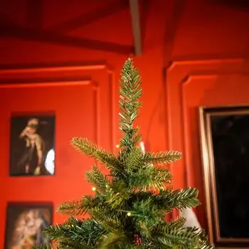 Christmas Tree With Mixed Silicone Needles And Lights PE+PVC 210 CM  - ნაძვის ხე შერეული სილიკონის წიწვებით და ანათებით, 3 image