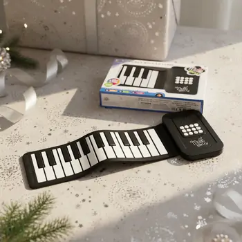Black And White Roll Up Piano 25 Key  -  სილიკონის დასაკეცი პიანინო, 2 image