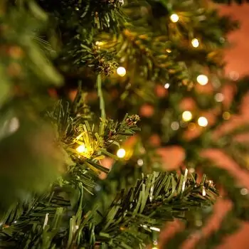 Christmas Tree With Mixed Silicone Needles And Lights PE+PVC 210 CM  - ნაძვის ხე შერეული სილიკონის წიწვებით და ანათებით, 5 image