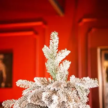 Snow-Covered Christmas Tree With Pine Cones საახალწლო ნაძვის ხე დათოვლილი ტოტებით და გირჩით 210 სმ (OT2083), 6 image