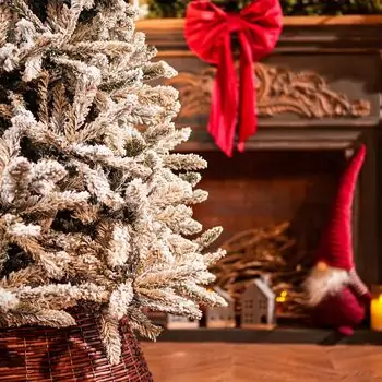 Snow-Covered Christmas Tree საახალწლო ნაძვის ხე დათოვლილი ტოტებით 180 სმ, 11 image
