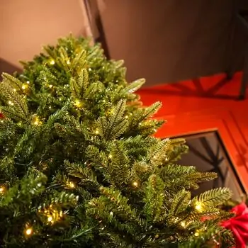 Christmas Tree With Mixed Silicone Needles And Lights PE+PVC 210 CM  - ნაძვის ხე შერეული სილიკონის წიწვებით და ანათებით, 7 image