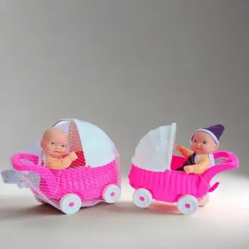 Doll with Carriage - სათამაშო თოჯინა ეტლით