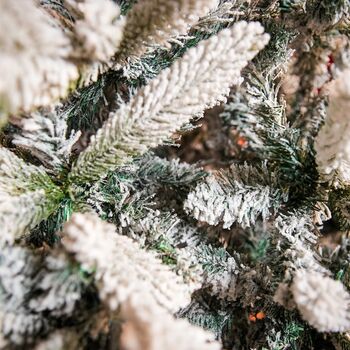 Snow-Covered Christmas Tree With Mixed Silicone Needle PE+PVC 210 CM - დათოვლილი ნაძვის ხე შერეული სილიკონის წიწვებით, 10 image