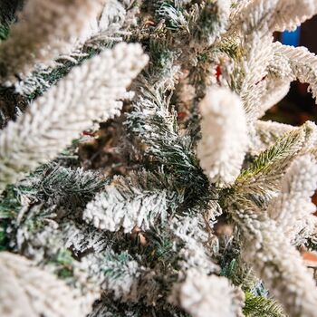 Snow-Covered Christmas Tree With Mixed Silicone Needle PE+PVC 210 CM - დათოვლილი ნაძვის ხე შერეული სილიკონის წიწვებით, 9 image