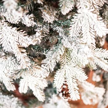 Snow-Covered Christmas Tree With Pine Cones საახალწლო ნაძვის ხე დათოვლილი ტოტებით და გირჩით 210 სმ (OT2083), 8 image