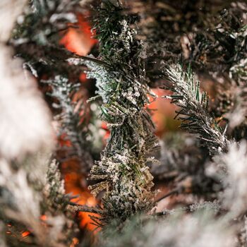 Snow-Covered Christmas Tree With Pine Cones საახალწლო ნაძვის ხე დათოვლილი ტოტებით და გირჩით 210 სმ (OT2083), 10 image